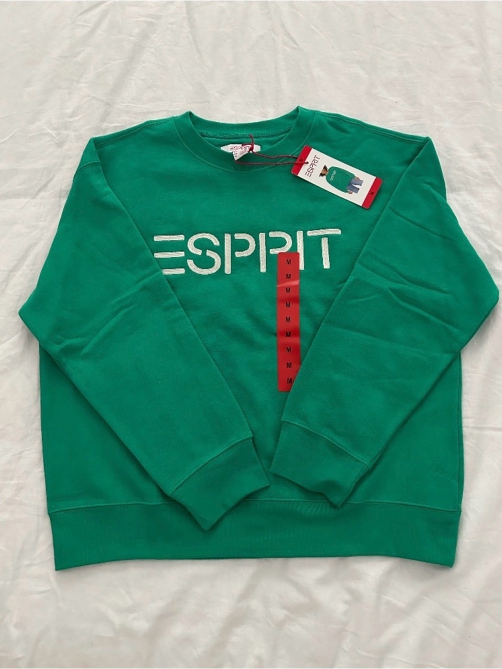 Viral Esprit Women's Emerald Green Logo Crew Sweatshirt NWT